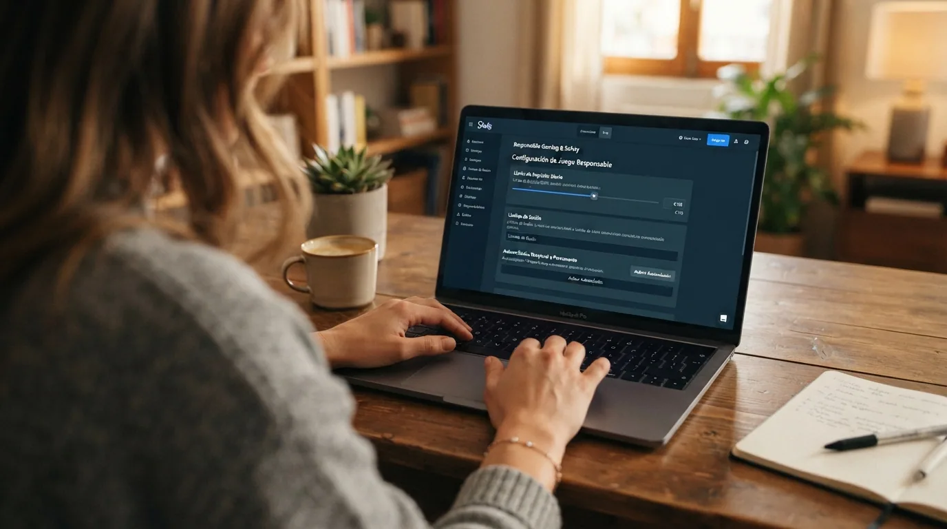 Formulario web con un selector de importe para limites de deposito y la opcion de autoexclusion