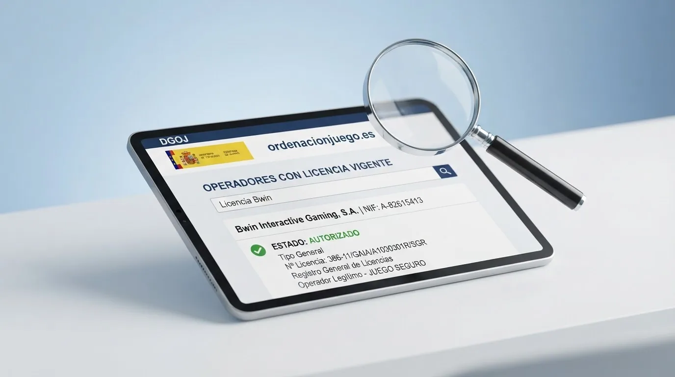 Captura del buscador de operadores del sitio ordenacionjuego.es con resultados de licencia