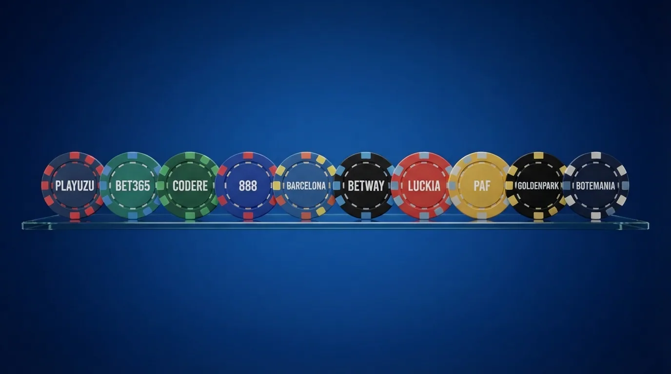 Collage con los logotipos de los principales operadores con licencia DGOJ y dominio .es mencionados en la comparativa