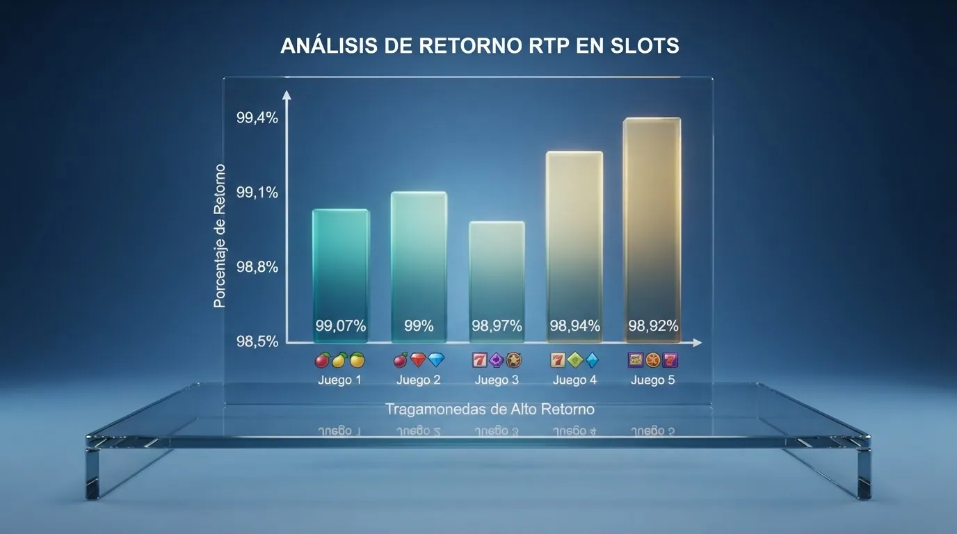 Tabla ordenada de tragaperras con su RTP, proveedor y clase de volatilidad, encabezada por Ugga Bugga con el 99,07%