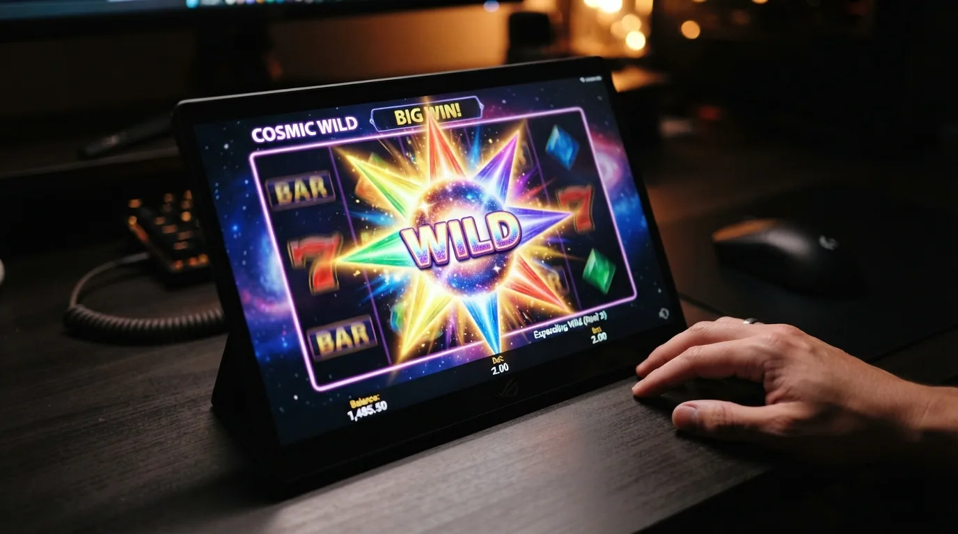 El símbolo Wild de Starburst expandido sobre un carrete completo mientras los otros dos rodillos permanecen bloqueados durante el re-spin