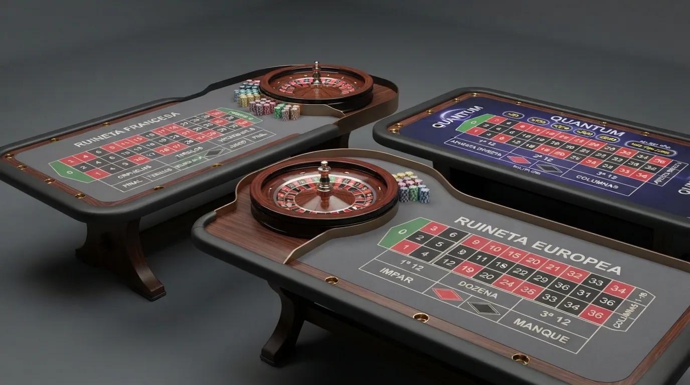 Tres capturas superpuestas de mesas de ruleta en vivo —europea, francesa y con multiplicadores— mostrando la interfaz de apuestas en español